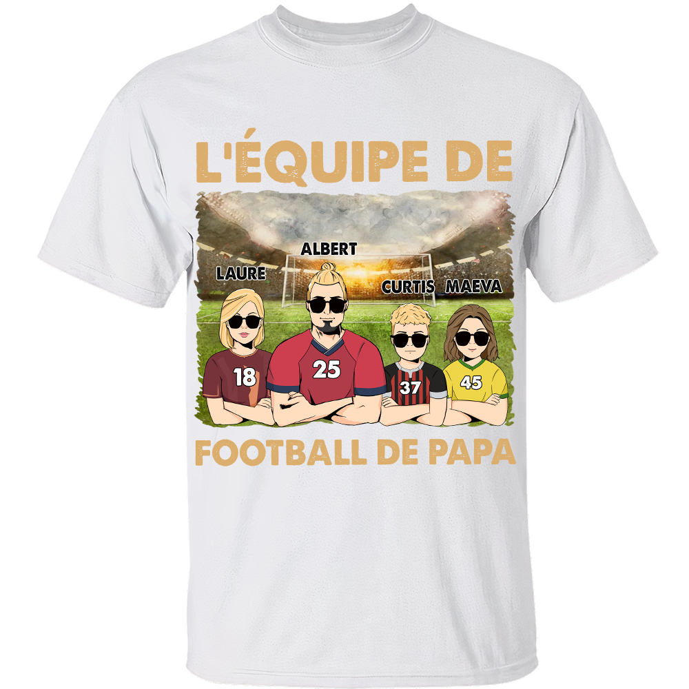 Vêtements Personnalisée - L'équipe De Football De Papa - Cadeau De Fête Des Pères Pour Papa, Papy