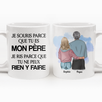 Tasse Personnalisé - Je Souris Parce Que Tu Es Mon Père - Cadeau De Noël Pour Papa