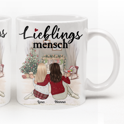 Personalisierte Tasse - Lieblingsmensch - Weihnachtsgeschenk Für Beste Freunde