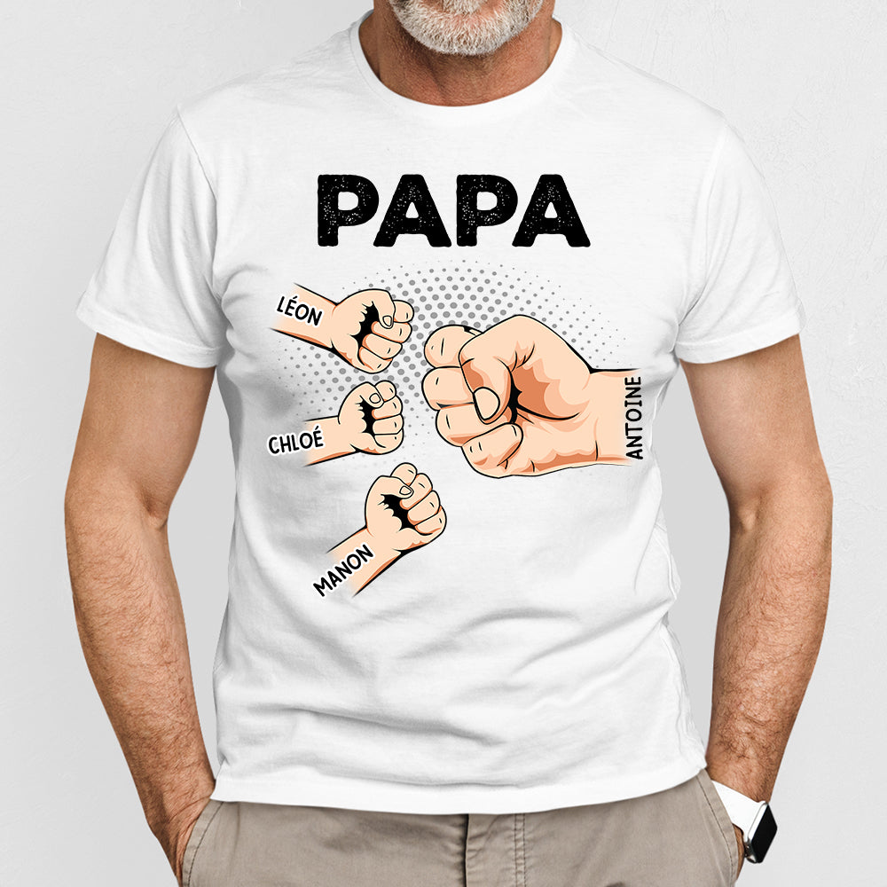 2 titres papa et papy : cadeau grand-père,papi T-shirt Homme