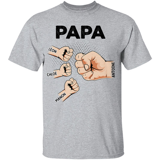 Vêtements Personnalisée - Bosse De Poing De Papa Papi Enfants - Cadeau De Fête Des Pères Pour Papa, Papy