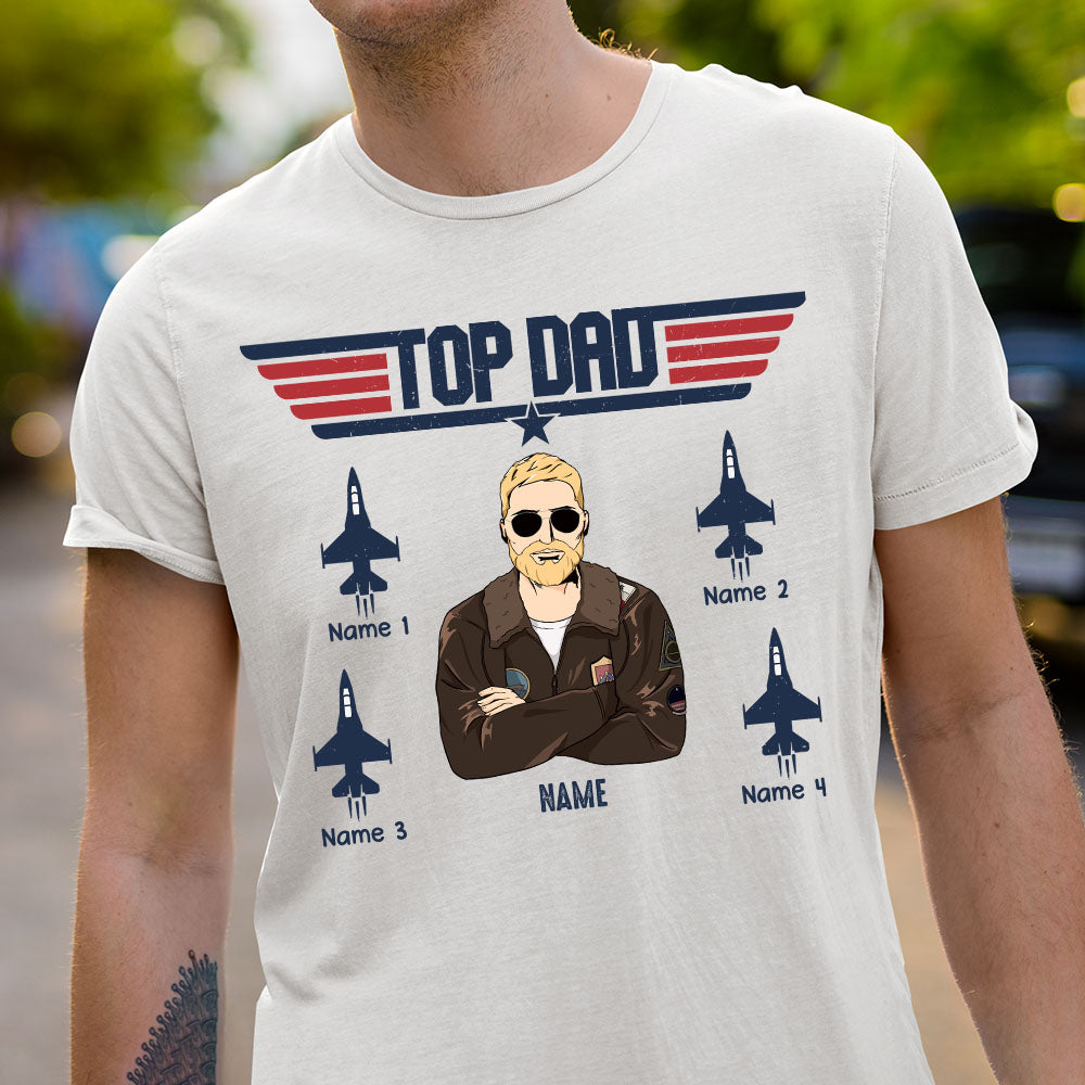 Personalized Apparel - Top Dad - Fathers Day Gift For Dad, Papa, Grandpa, Opa