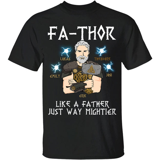 Personalized Apparel - Like A Father Just Way Mightier 2- Fathers Day Gift For Dad, Papa, Grandpa, Opa