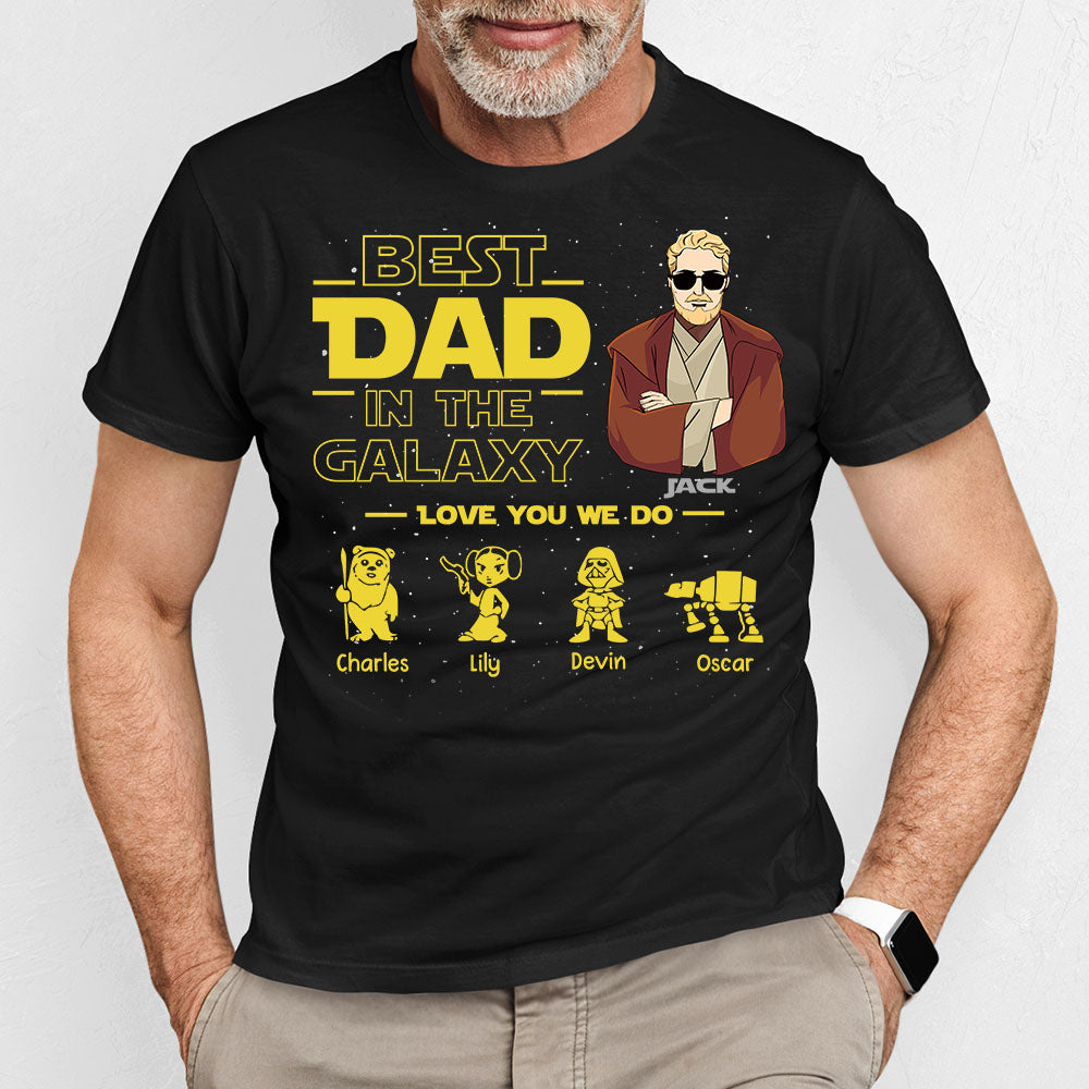 Personalized Apparel - Best Dad In The Galaxy - Fathers Day Gift For Dad, Papa, Grandpa, Opa