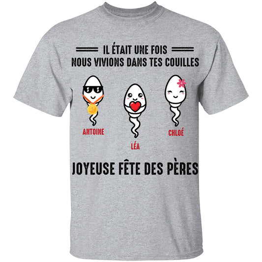 Vêtements Personnalisée - Nous Vivions Dans Tes Couilles - Cadeau De Fête Des Pères Pour Papa, Papy