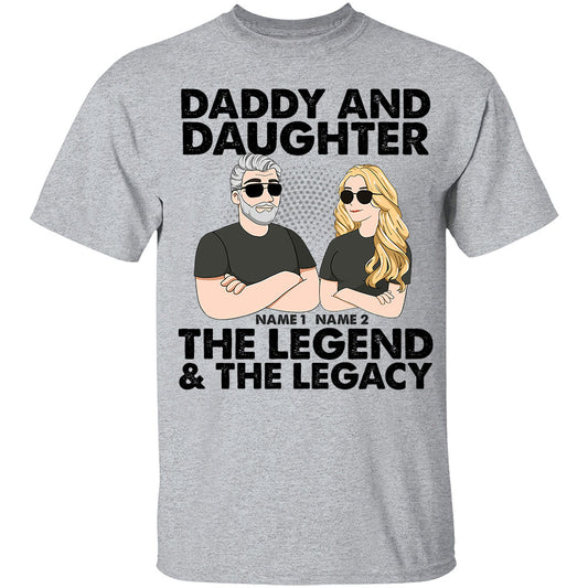 Personalized Apparel - Daddy And Daughter The Legend  - Fathers Day Gift For Dad, Papa, Father, Dada