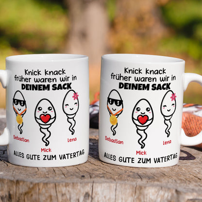 Personalisierte Tasse - Früher Waren Wir Von Deinem Sack - Vatertag Geschenk fur Vater, Papa