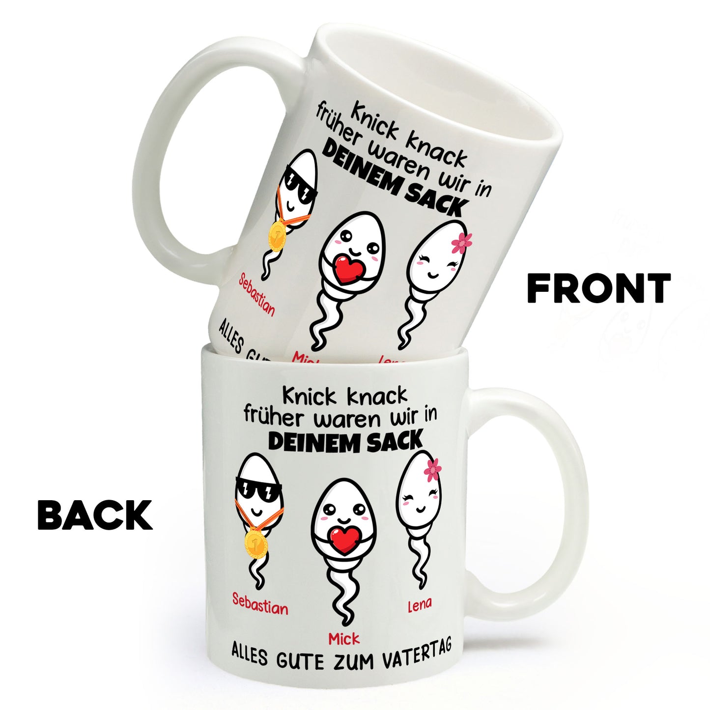 Personalisierte Tasse - Früher Waren Wir Von Deinem Sack - Vatertag Geschenk fur Vater, Papa