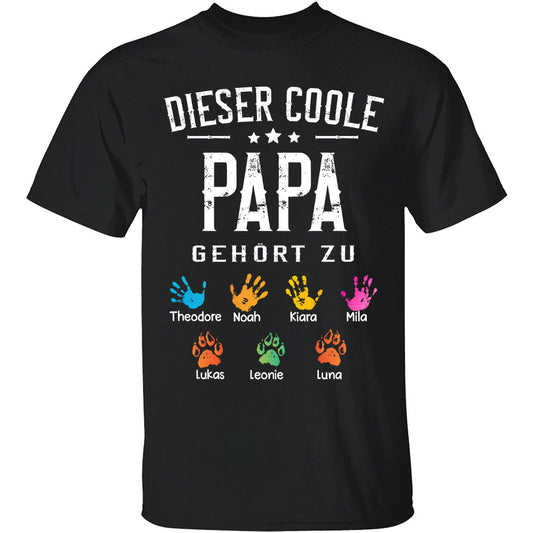 Personalisierte Kleidung - Dieser Coole Papa, Opa Gehört  - Vatertagsgeschenke für Papa, Opa, Onkel
