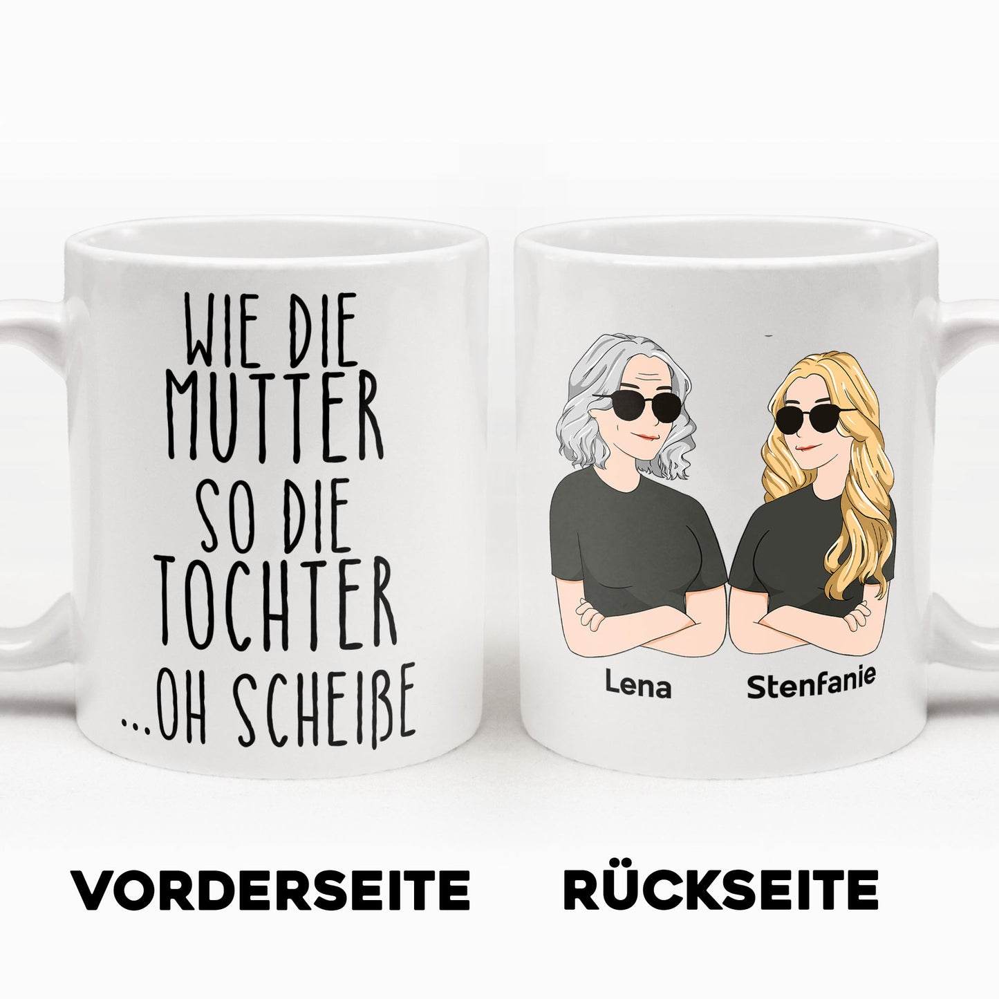 Personalisierte Tasse - Wie die Mutter So die Tochter - Muttertag Geschenk fur Mutter, Mama